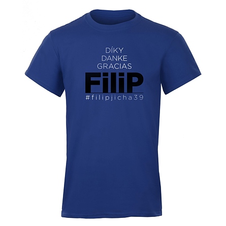 T-shirt FILIP JÍCHA blue men's - Spanish version