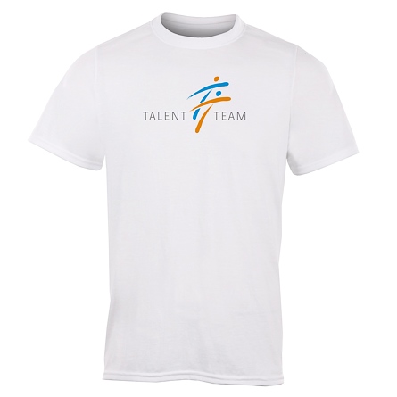 Funkční triko Talent team bílé pánské (záda jeden potisk)